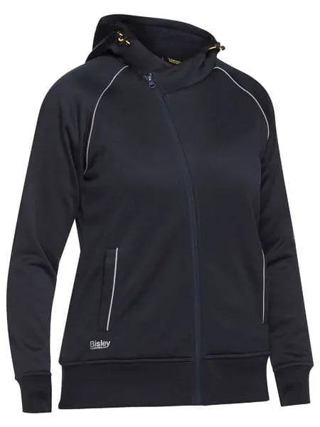 Bisley Women's Fleece Zip Front Hoodie With Sherpa Lining BKL6925 Metro Workwear.